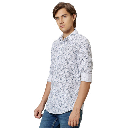 Being Human Slim Fit Men Collared Shirts-White - beinghumanbd - 