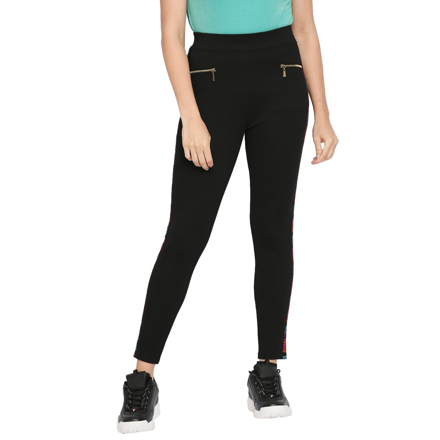 Being Human Women Fit Leggings-Jet Black - beinghumanbd - 