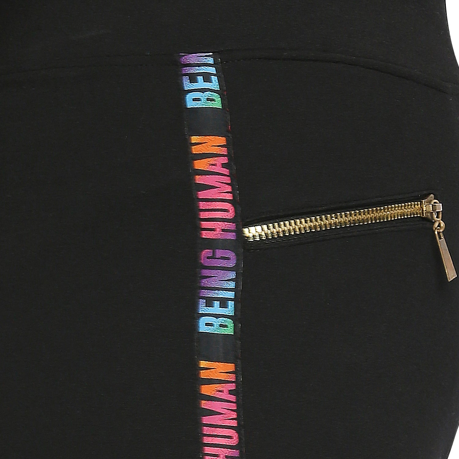 Being Human Women Fit Leggings-Jet Black - beinghumanbd - 