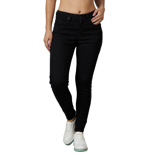 Being Human Women Skinny Fit Denim-Charcoal Black - beinghumanbd - 