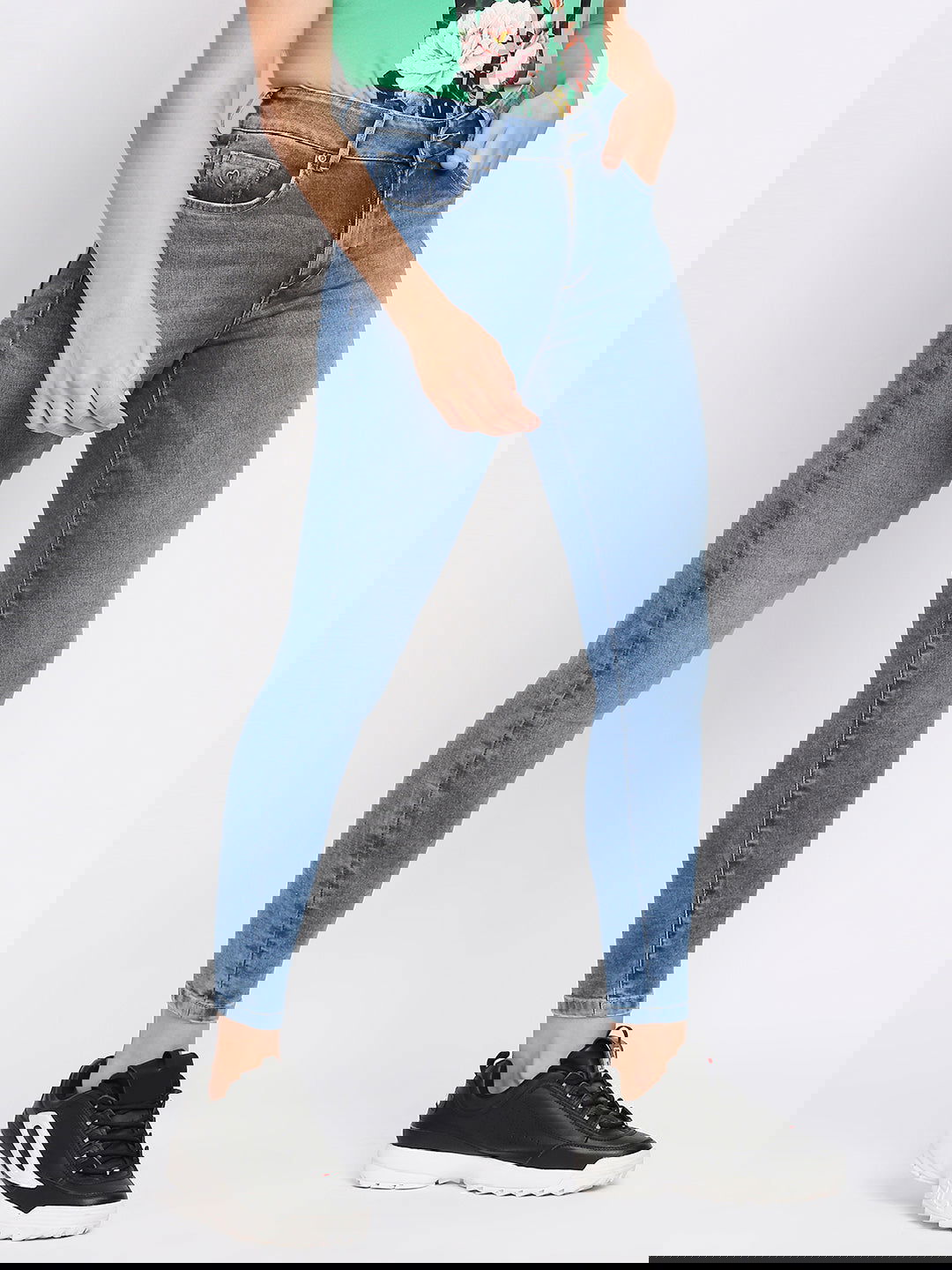 Being Human Women Skinny Fit Denim-Ice Blue - beinghumanbd - 