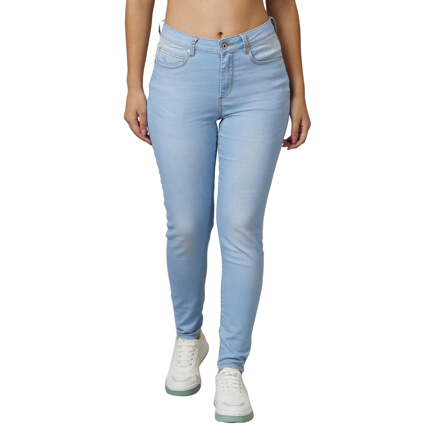 Being Human Women Skinny Fit Denim-Ice Blue & Mid Wash - beinghumanbd - 