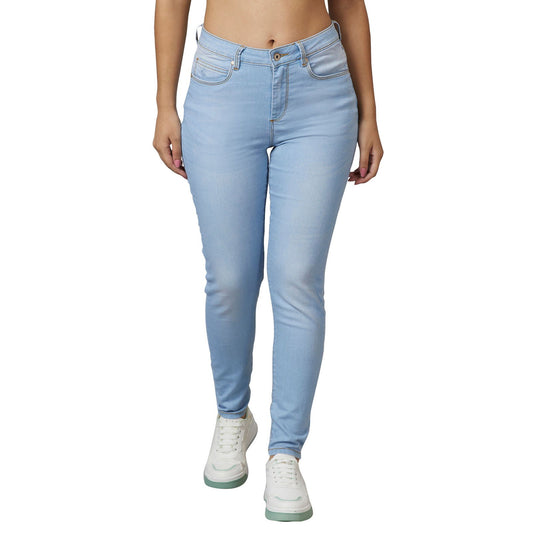 Being Human Women Skinny Fit Denim-Ice Blue & Mid Wash - beinghumanbd - 