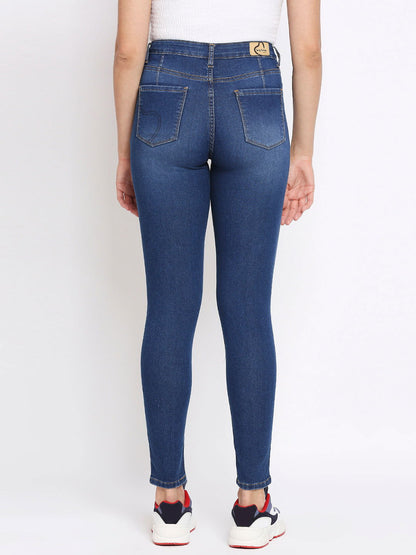Being Human Women Skinny Fit Denim-Mid Blue - beinghumanbd - 