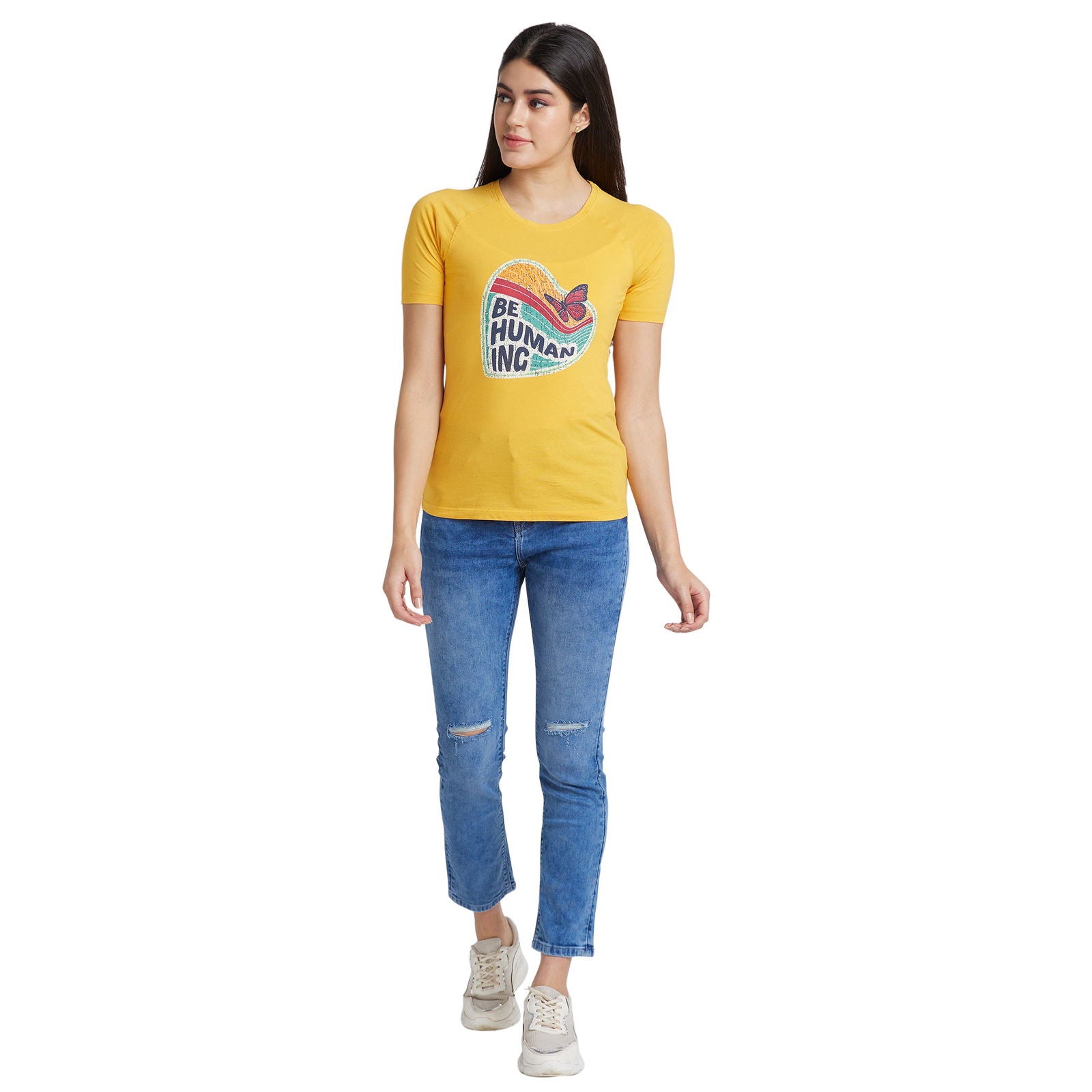 Being Human Women Slim Straight Fit Denim-Berry Blue - beinghumanbd - 