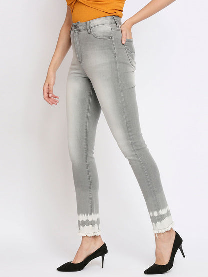 Being Human Women Slim Straight Fit Denim-Grey Tone - beinghumanbd - 