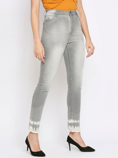 Being Human Women Slim Straight Fit Denim-Grey Tone - beinghumanbd - 