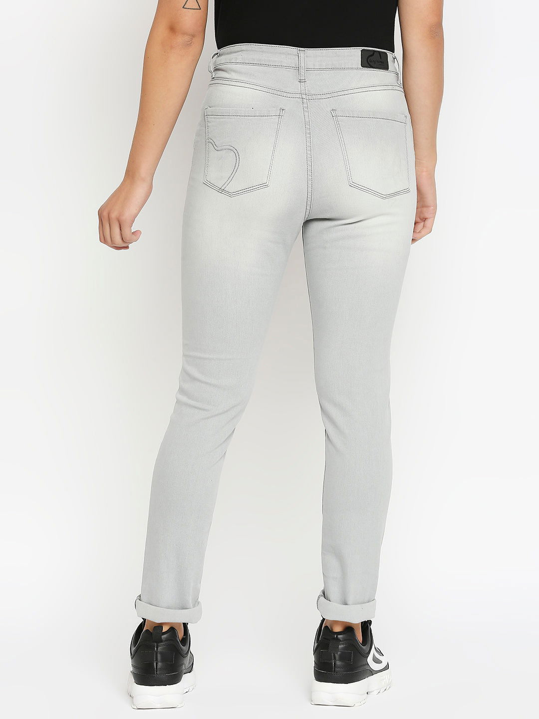 Being Human Women Slim Straight Fit Denim-Grey Tone - beinghumanbd - 