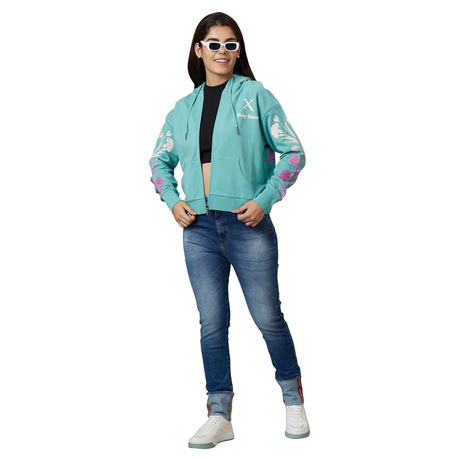 Being Human Women Straight Leg Fit Denim-Mid Blue - beinghumanbd - 
