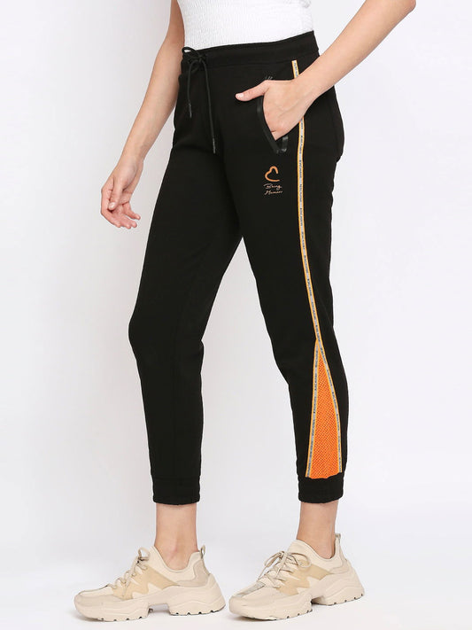 Being Human Women Track Pants-Jet Black - beinghumanbd - 
