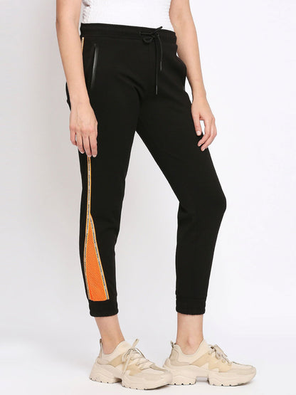 Being Human Women Track Pants-Jet Black - beinghumanbd - 