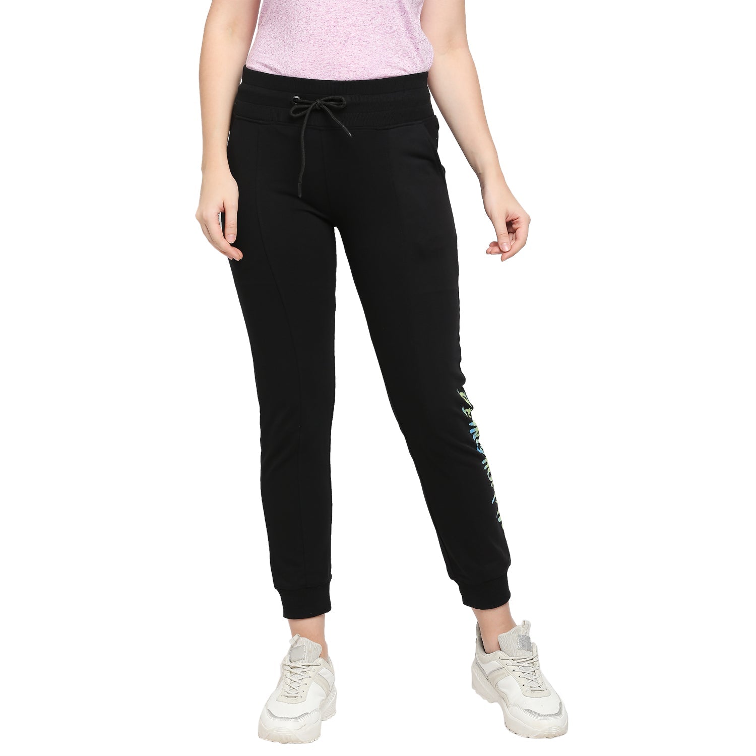 Being Human Women Track Pants-Jet Black - beinghumanbd - 