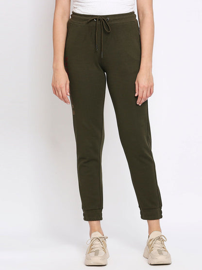 Being Human Women Track Pants-Olive - beinghumanbd - 