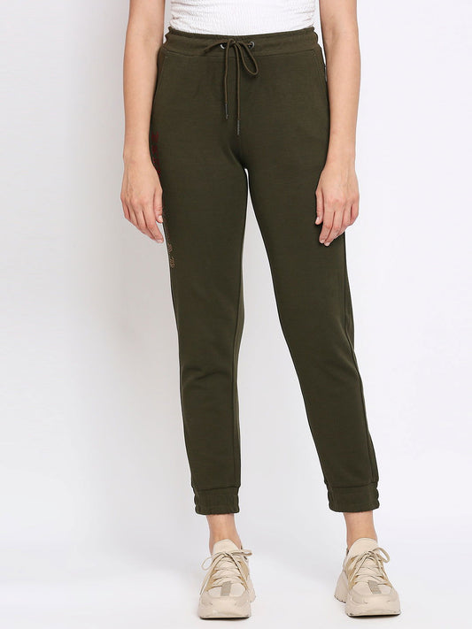 Being Human Women Track Pants-Olive - beinghumanbd - 