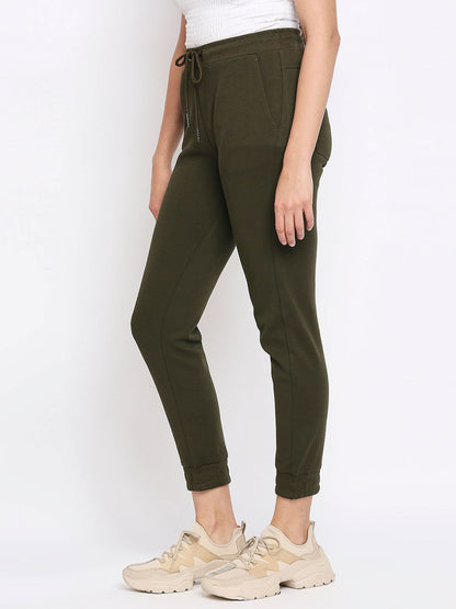 Being Human Women Track Pants-Olive - beinghumanbd - 